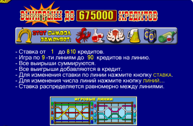 Правила слота Пьяница